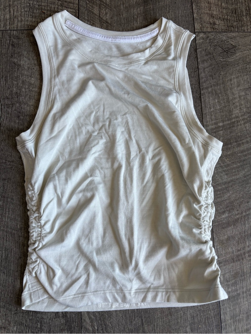 lululemon athletica White Ruched Side Tank